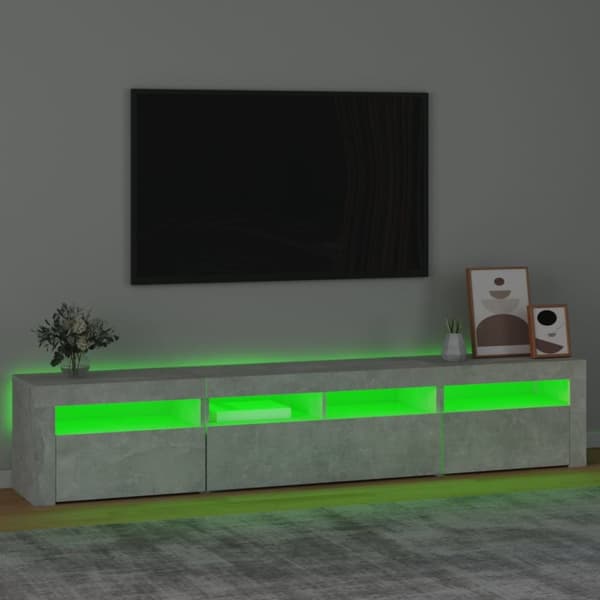 vidaXL TV-taso LED-valoilla betoninharmaa 210x35x40 cm - TV-tasot
