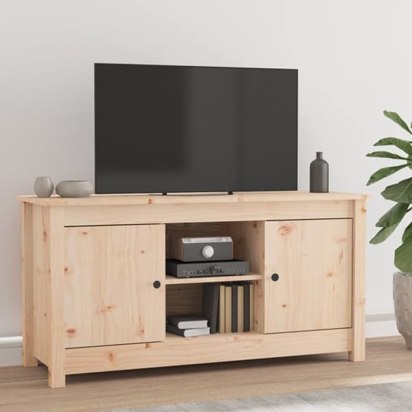 vidaXL tv-bord 103x36,5x52 cm massivt fyrretræ - TV-møbler