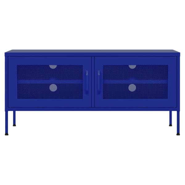 vidaXL tv-skab 105x35x50 cm stål  Marineblå -  TV-møbler