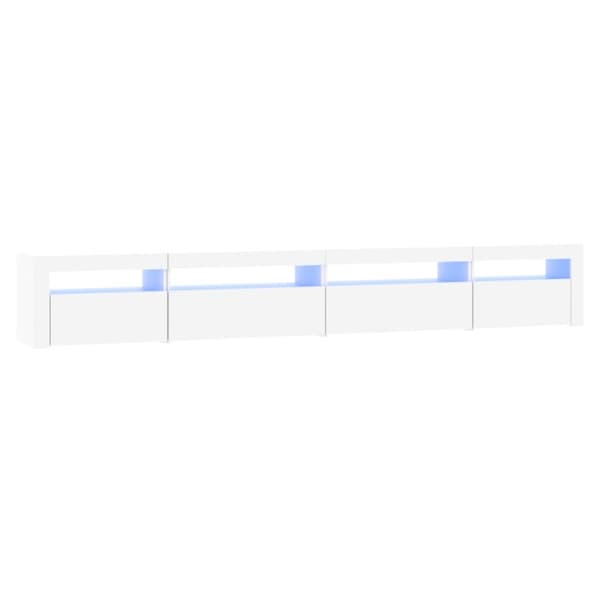 vidaXL TV-taso LED-valoilla valkoinen 270x35x40 cm - TV-tasot