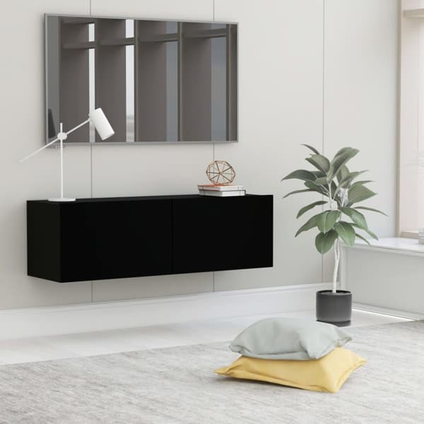 vidaXL TV-taso musta 100x30x30 cm tekninen puu - TV-tasot