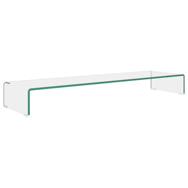 vidaXL TV-stander/monitorstand klart glas 110x30x13 cm - TV-møbler