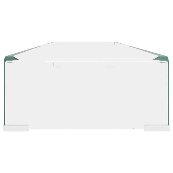 vidaXL TV-stander/monitorstand klart glas 110x30x13 cm - TV-møbler