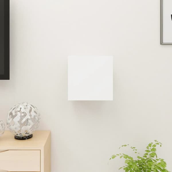 vidaXL Väggmonterad tv-bänk vit 30,5x30x30 cm - TV-bänkar