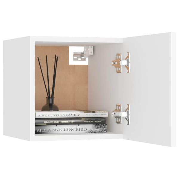 vidaXL Väggmonterad tv-bänk vit 30,5x30x30 cm - TV-bänkar