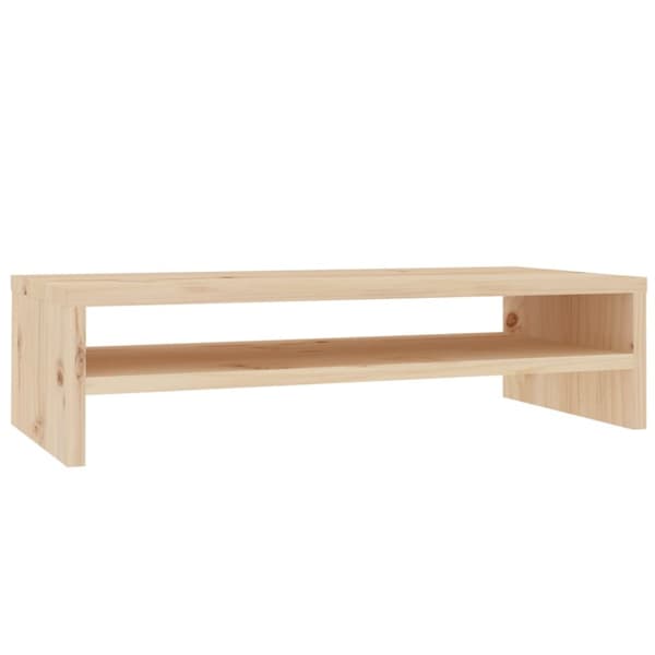 vidaXL skærmholder 50x24x13 cm massivt fyrretræ - TV-møbler