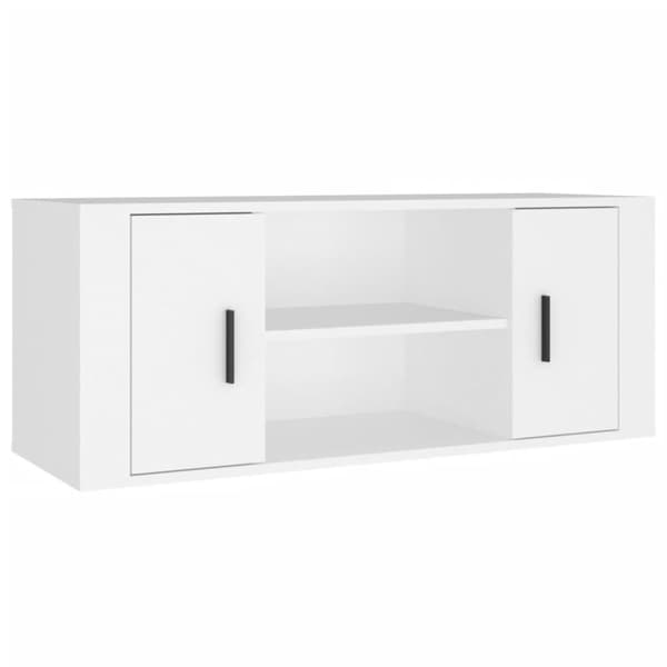 vidaXL tv-bord 100x35x40 cm konstrueret træ hvid - TV-møbler