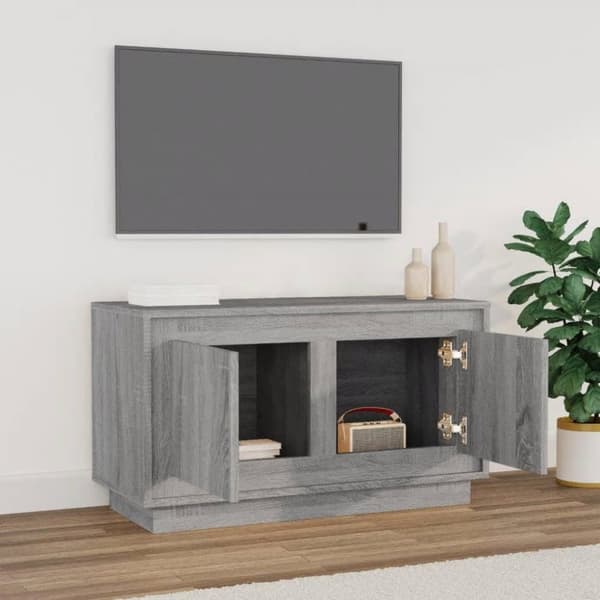 vidaXL Tv-bänk grå sonoma 80x35x45 cm konstruerat trä -  TV-bänkar