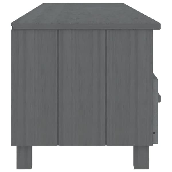 vidaXL tv-skab HAMAR 158x40x40 cm massivt fyrretræ mørkegrå -  TV-møbler