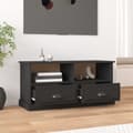 Pikkukuva 4 / 6: vidaXL TV-taso musta 93x35,5x45 cm tekninen puu -  TV-tasot