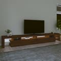 Miniatyrbillede 4 af 6: vidaXL tv-bord med LED-lys 290x36,5x40 cm brun egetræsfarve -  TV-møbler
