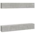 Miniatyrbillede 3 af 6: vidaXL væghængte tv-skabe 4 stk. 100x30x30 cm betongrå -  TV-møbler
