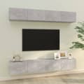 Miniatyrbillede 1 af 6: vidaXL væghængte tv-skabe 4 stk. 100x30x30 cm betongrå -  TV-møbler