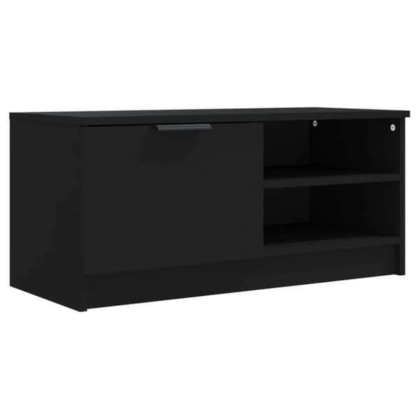 vidaXL tv-bord 80x35x36,5 cm konstrueret træ sort -  TV-møbler