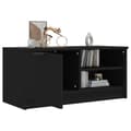 Miniatyrbillede 5 af 6: vidaXL tv-bord 80x35x36,5 cm konstrueret træ sort -  TV-møbler