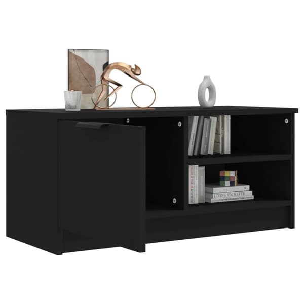 vidaXL tv-bord 80x35x36,5 cm konstrueret træ sort -  TV-møbler