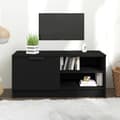 Miniatyrbillede 1 af 6: vidaXL tv-bord 80x35x36,5 cm konstrueret træ sort -  TV-møbler