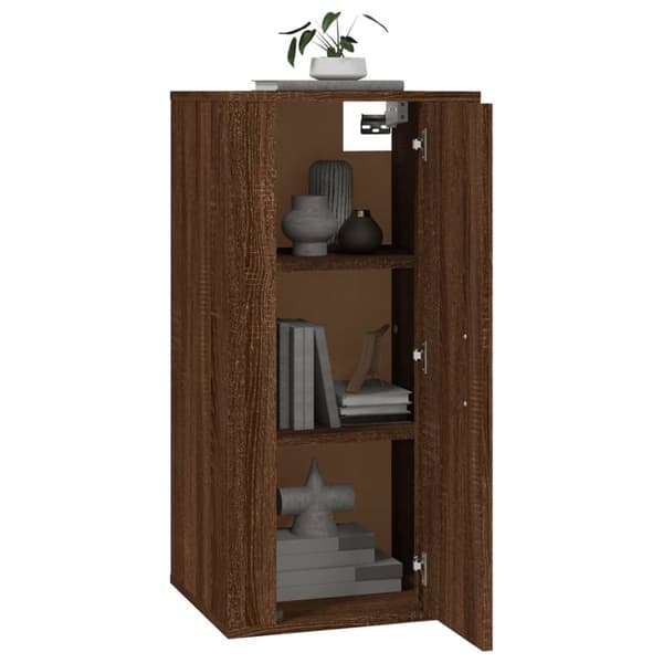 vidaXL væghængt tv-skab 40x34,5x80 cm brun egetræ -  TV-møbler