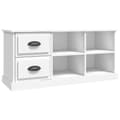 Miniatyrbillede 3 af 6: vidaXL tv-bord 102x35,5x47,5 cm konstrueret træ hvid -  TV-møbler