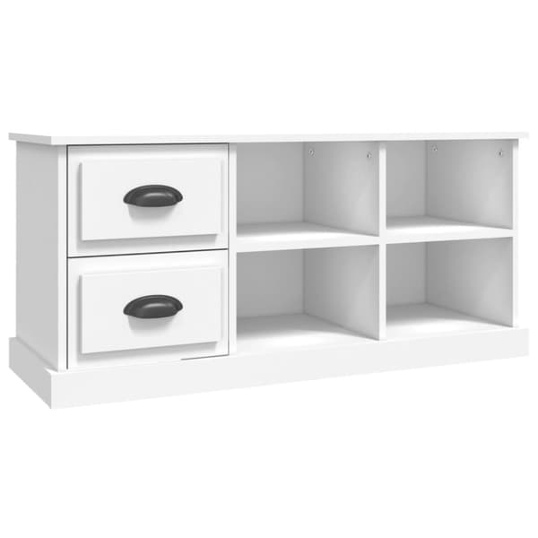 vidaXL tv-bord 102x35,5x47,5 cm konstrueret træ hvid -  TV-møbler