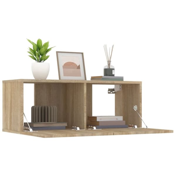 vidaXL Tv-bänkar 2 st sonoma-ek 80x30x30 cm konstruerat trä -  TV-bänkar