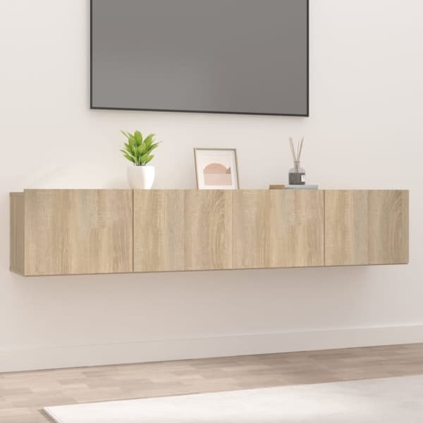 vidaXL Tv-bänkar 2 st sonoma-ek 80x30x30 cm konstruerat trä -  TV-bänkar