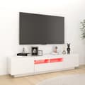 Pikkukuva 4 / 6: vidaXL TV-taso LED-valoilla korkeakiilto valkoinen 180x35x40 cm -  TV-tasot