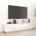Pikkukuva 6 / 6: vidaXL TV-taso LED-valoilla korkeakiilto valkoinen 180x35x40 cm -  TV-tasot