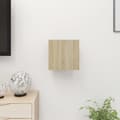 Pikkukuva 4 / 6: vidaXL Seinäkiinnitettävä TV-taso Sonoma-tammi 30,5x30x30 cm -  TV-tasot