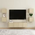 Pikkukuva 6 / 6: vidaXL Seinäkiinnitettävä TV-taso Sonoma-tammi 30,5x30x30 cm -  TV-tasot