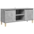 Miniatyrbillede 3 af 10: vidaXL tv-bord med massive træben 103,5x35x50 cm betongrå -  TV-møbler