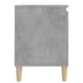 Miniatyrbillede 7 af 10: vidaXL tv-bord med massive træben 103,5x35x50 cm betongrå -  TV-møbler