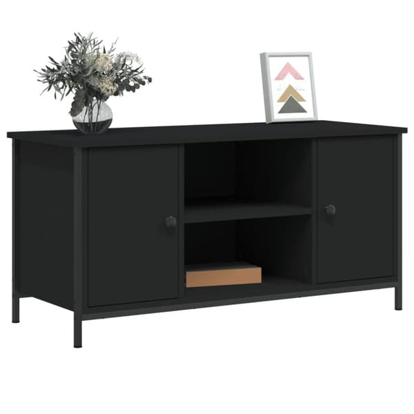 vidaXL Tv-bänk svart 100x40x50 cm konstruerat trä -  TV-bänkar
