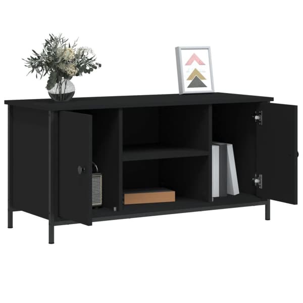 vidaXL Tv-bänk svart 100x40x50 cm konstruerat trä -  TV-bänkar