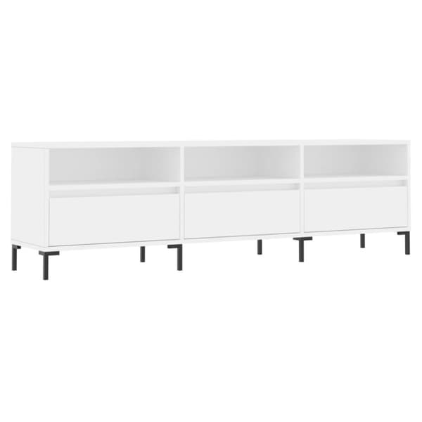 vidaXL tv-bord 150x30x44,5 cm konstrueret træ hvid -  TV-møbler