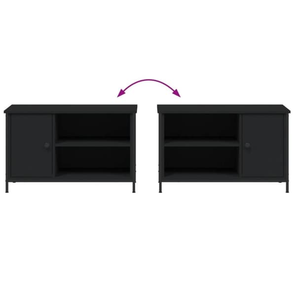 vidaXL tv-bord 80x40x50 cm konstrueret træ sort -  TV-møbler