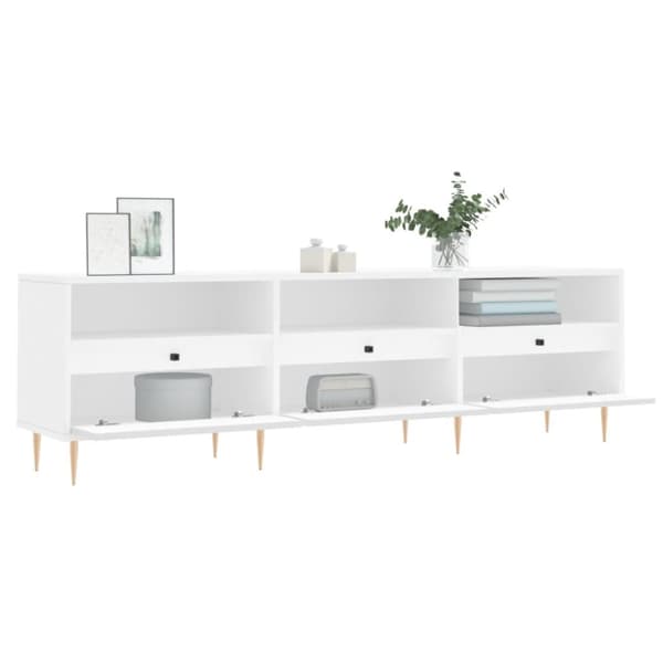 vidaXL Tv-bänk vit 150x30x44,5 cm konstruerat trä -  TV-bänkar
