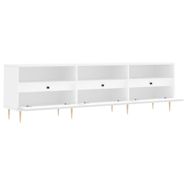 vidaXL Tv-bänk vit 150x30x44,5 cm konstruerat trä - TV-bänkar