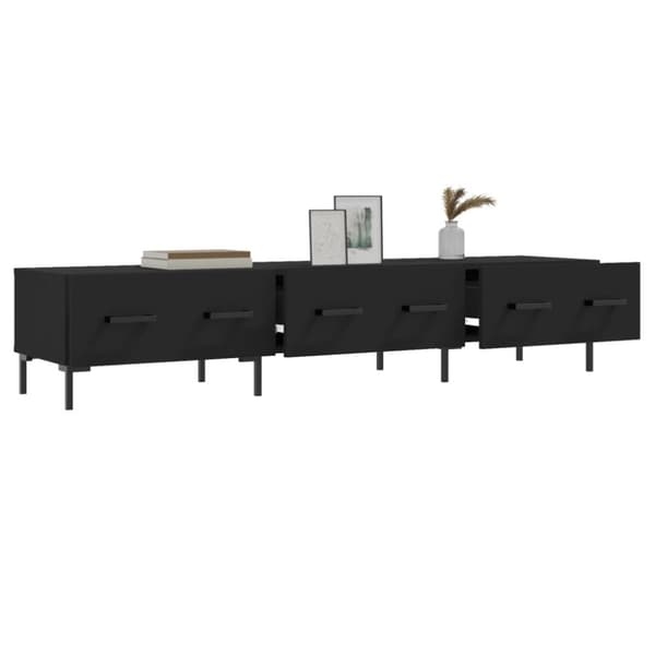 vidaXL tv-bord 150x36x30 cm konstrueret træ sort - TV-møbler