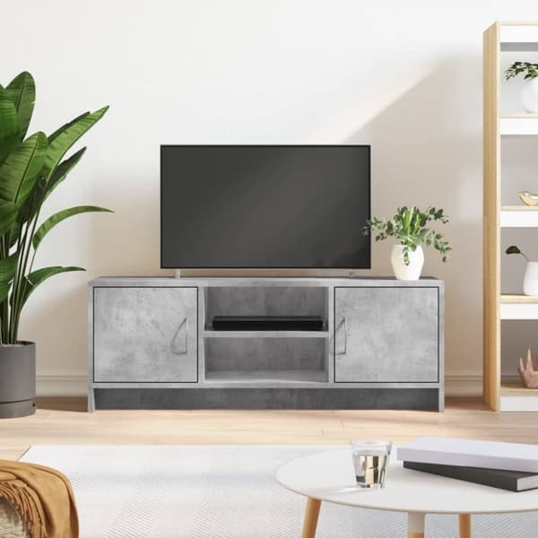 vidaXL tv-bord 102x30x37,5 cm konstrueret træ betongrå - TV-møbler