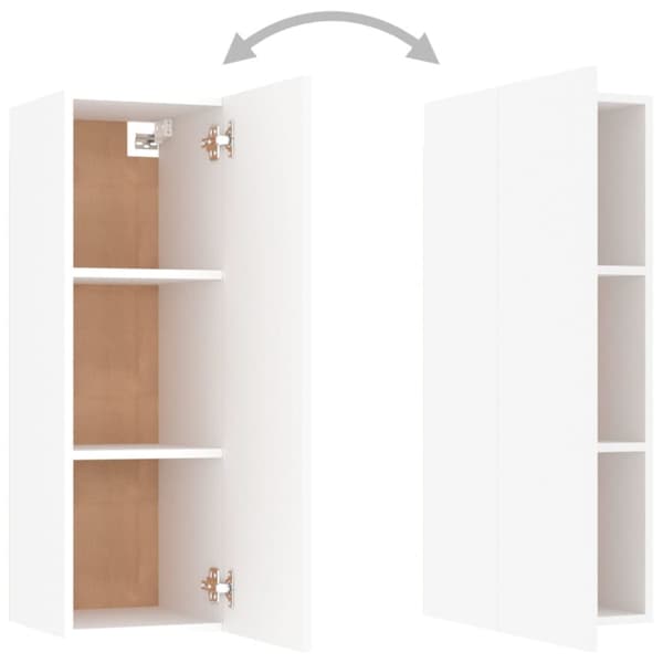 vidaXL TV-skåp vit 30,5x30x90 cm konstruerat trä - TV-bänkar