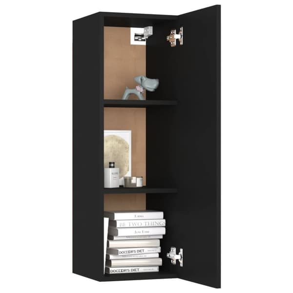 vidaXL tv-bord 30,5x30x90 cm konstrueret træ sort - TV-møbler