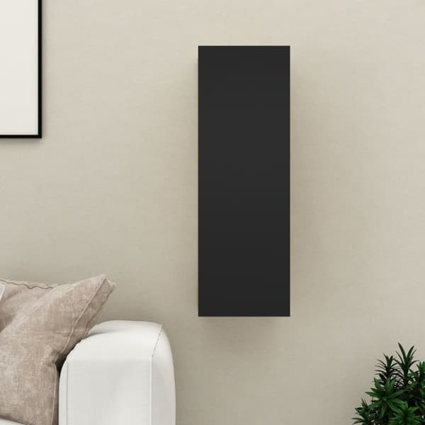 vidaXL tv-bord 30,5x30x90 cm konstrueret træ sort - TV-møbler