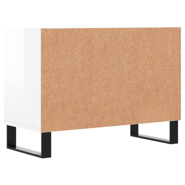 vidaXL tv-bord 69,5x30x50 cm konstrueret træ hvid højglans -  TV-møbler