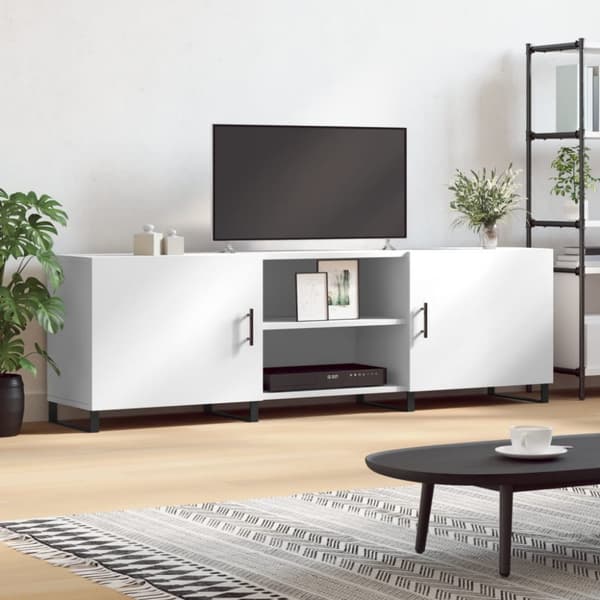 vidaXL Tv-bänk vit 150x30x50 cm konstruerat trä -  TV-bänkar