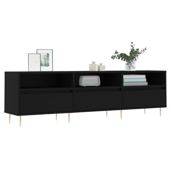 vidaXL Tv-bänk svart 150x30x44,5 cm konstruerat trä - TV-bänkar