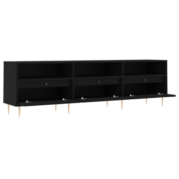 vidaXL Tv-bänk svart 150x30x44,5 cm konstruerat trä - TV-bänkar