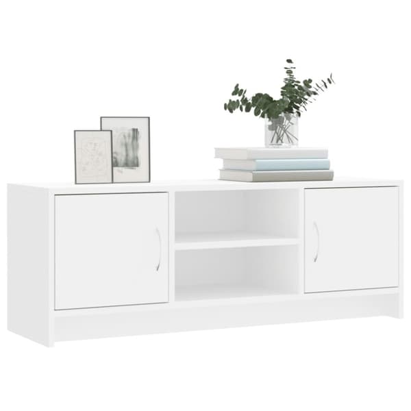 vidaXL Tv-bänk vit 102x30x37,5 cm konstruerat trä - TV-bänkar