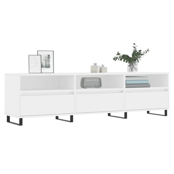 vidaXL Tv-bänk vit 150x30x44,5 cm konstruerat trä - TV-bänkar