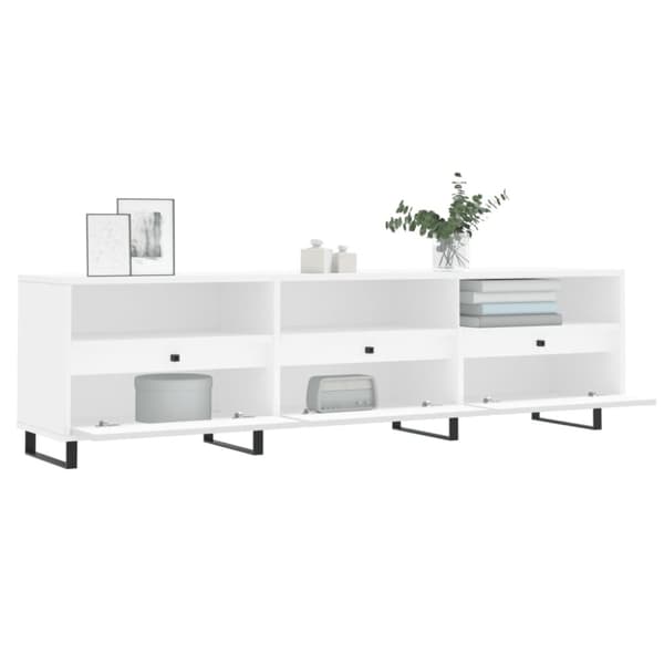vidaXL Tv-bänk vit 150x30x44,5 cm konstruerat trä - TV-bänkar